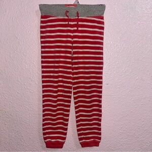 Mini Boden Red and Gray Striped Joggers